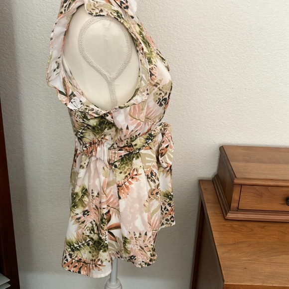 L.I.F.E Love is for eternity tie leaf blouse Size M - Picture 4 of 5